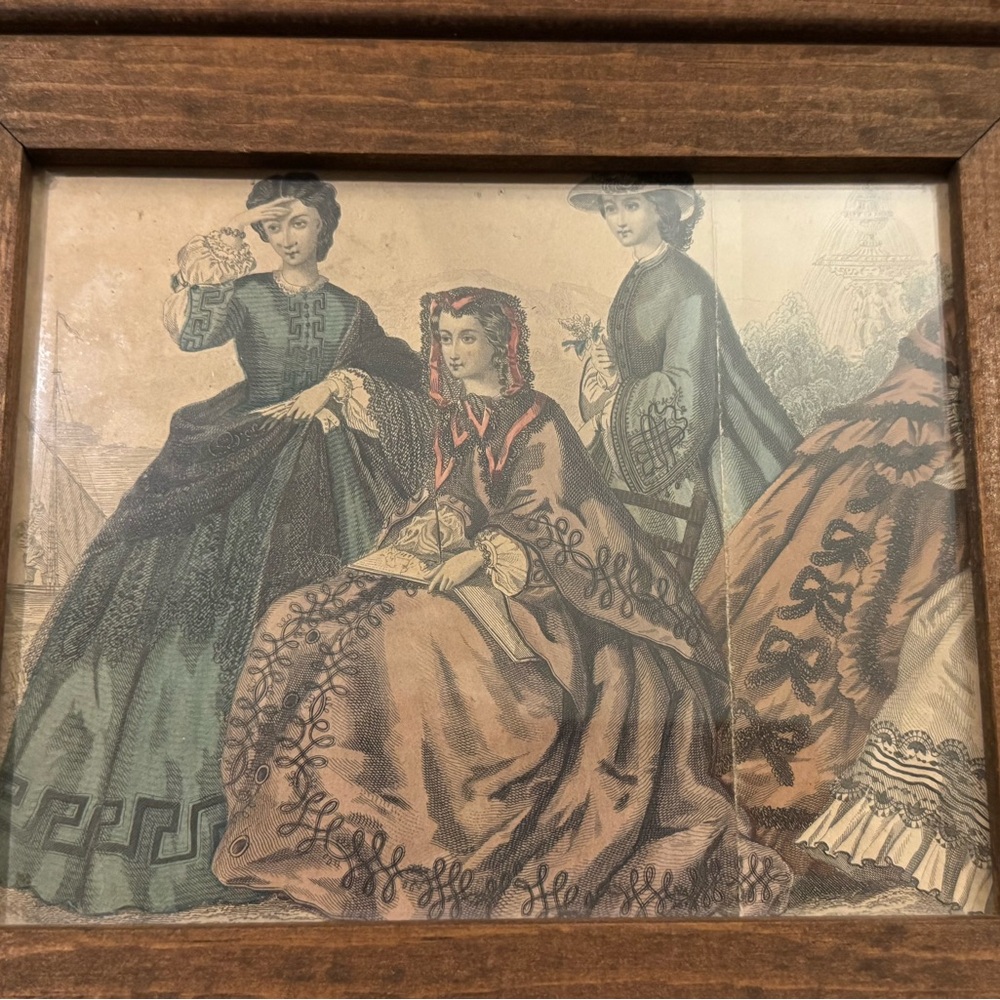 Antique Wood Framed Victorian Picture N. Hollywood #102